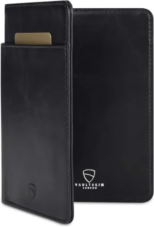 Vaultskin Leather Passport Holder, Slim RFID Blocking Travel Wallet for Men and Women, Fits Passport, Credit Cards, ID, Cash, Passport Cover Ideal Travel Accessories with Gift Box