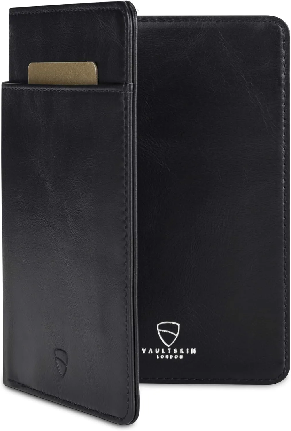 Vaultskin Leather Passport Holder, Slim RFID Blocking Travel Wallet for Men and Women, Fits Passport, Credit Cards, ID, Cash, Passport Cover Ideal Travel Accessories with Gift Box