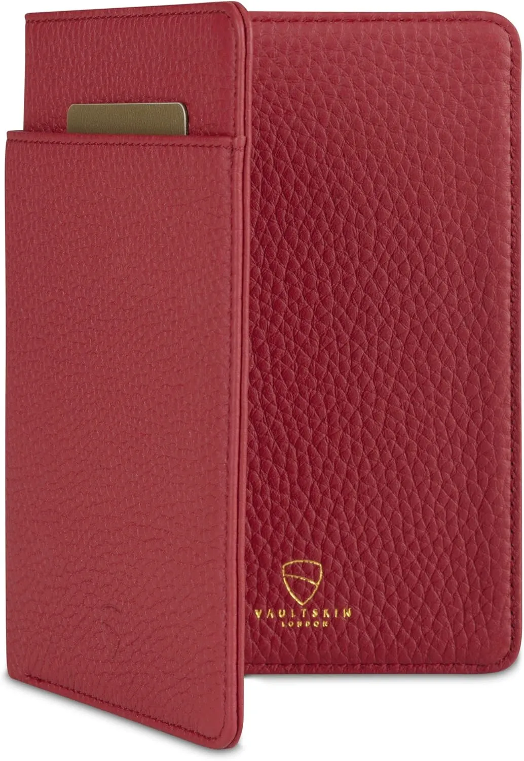 Vaultskin Leather Passport Holder, Slim RFID Blocking Travel Wallet for Men and Women, Fits Passport, Credit Cards, ID, Cash, Passport Cover Ideal Travel Accessories with Gift Box