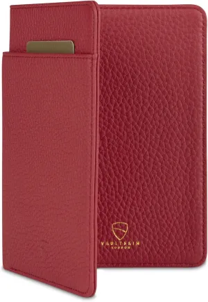 Vaultskin Leather Passport Holder, Slim RFID Blocking Travel Wallet for Men and Women, Fits Passport, Credit Cards, ID, Cash, Passport Cover Ideal Travel Accessories with Gift Box