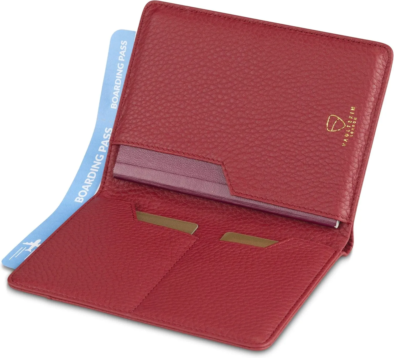 Vaultskin Leather Passport Holder, Slim RFID Blocking Travel Wallet for Men and Women, Fits Passport, Credit Cards, ID, Cash, Passport Cover Ideal Travel Accessories with Gift Box