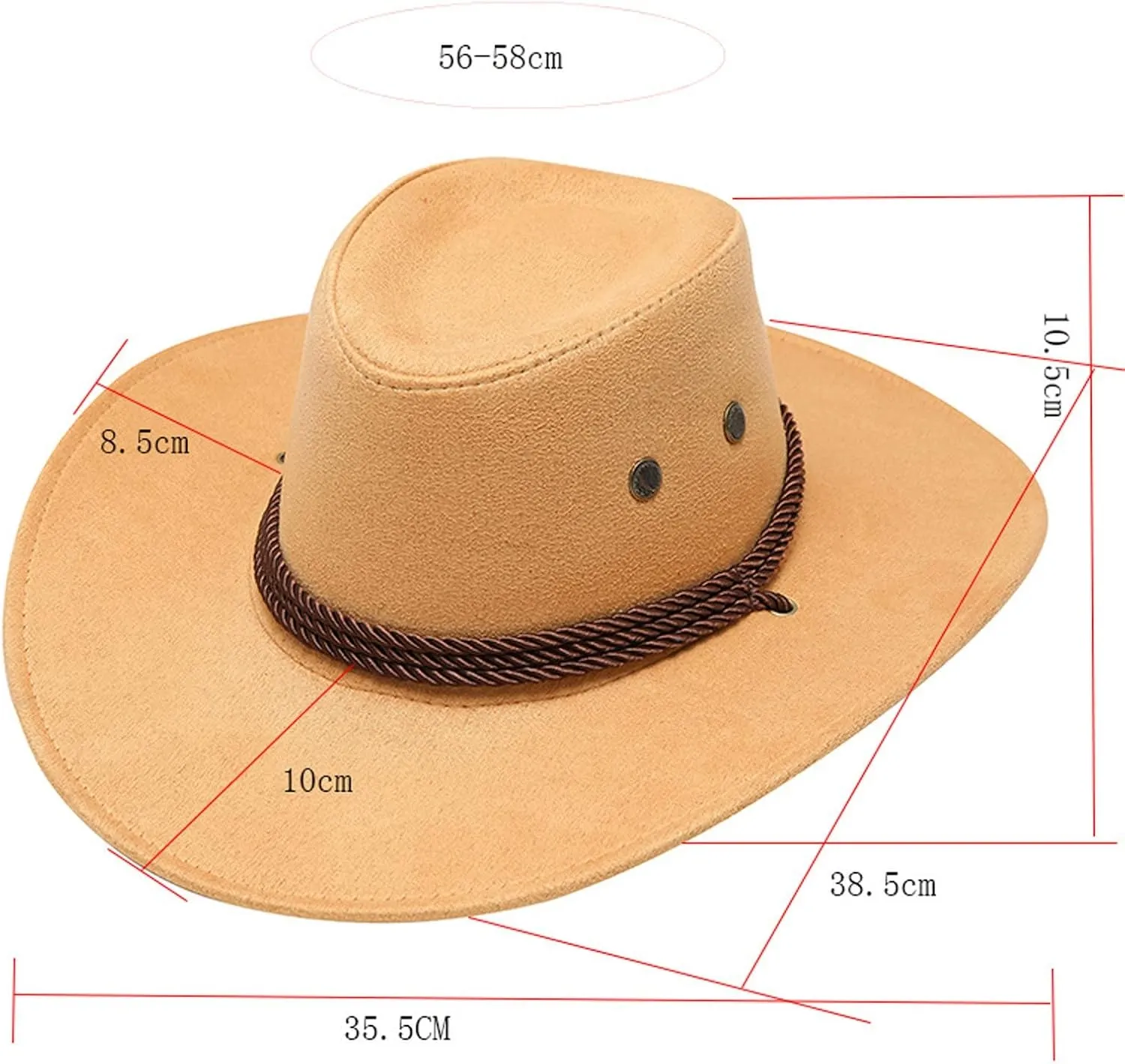 Western Cowboy Hat for Women Men Fedora Outdoor Wide Brim Hat Unisex Rolled up Caps Independence Day s Birthday